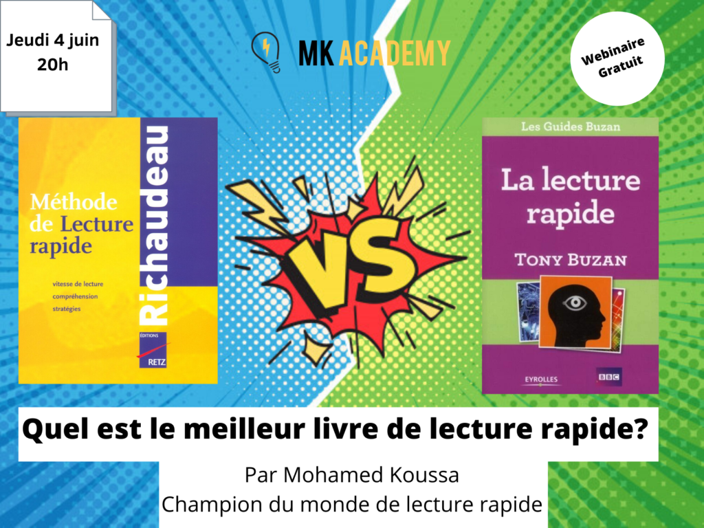 Affiche webinaire quel est le meilleur livre de lecture rapide